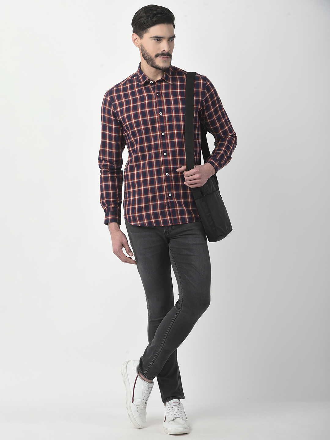 Numero Uno Men Checkered Maroon Shirt